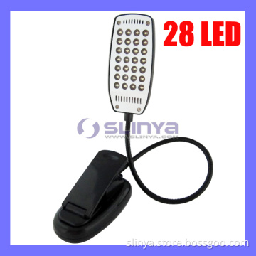 Black Flexible 28 LED Clip USB Light Desk Bed Flashlight Book Reading Lamp Electronic Gift Logo Printing(LIGHT-152)